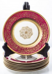 EDGERTON CRANBERRY & GILT PORC