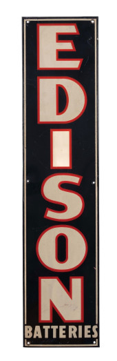 EDISON BATTERIES PAINTED TIN S