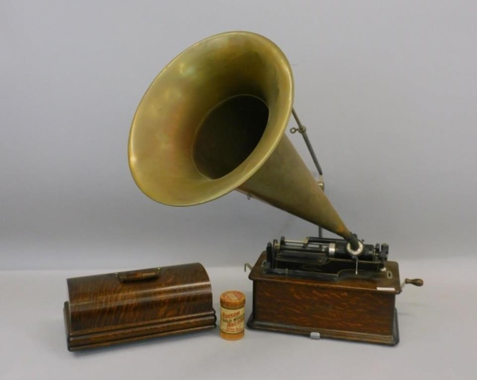 EDISON CYLINDER PHONOGRAPH. BRASS