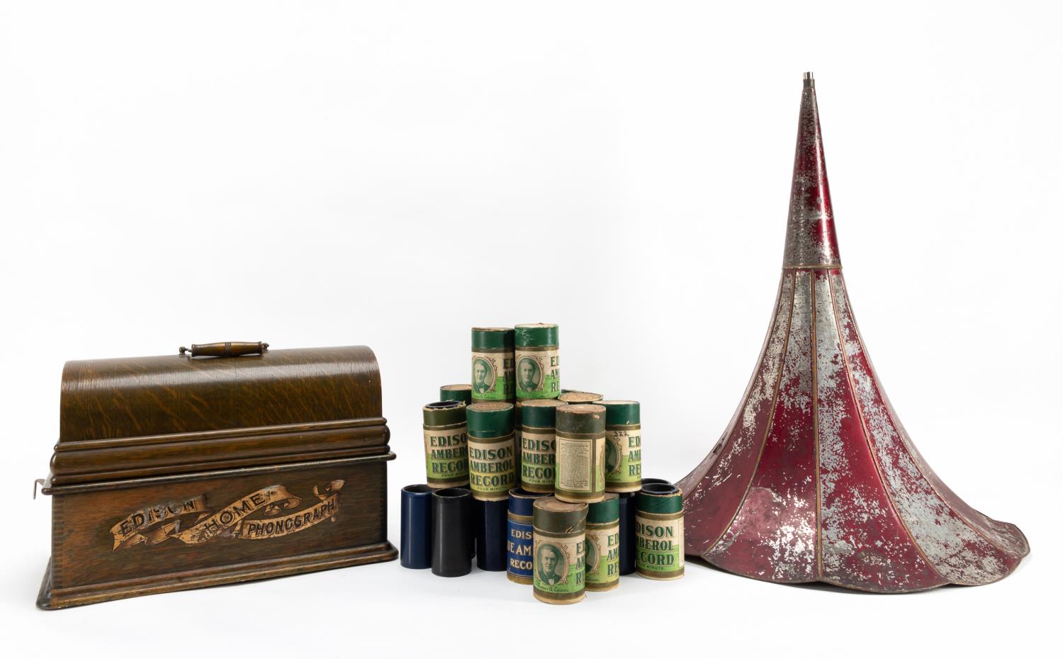 EDISON HOME PHONOGRAPH WITH HORN