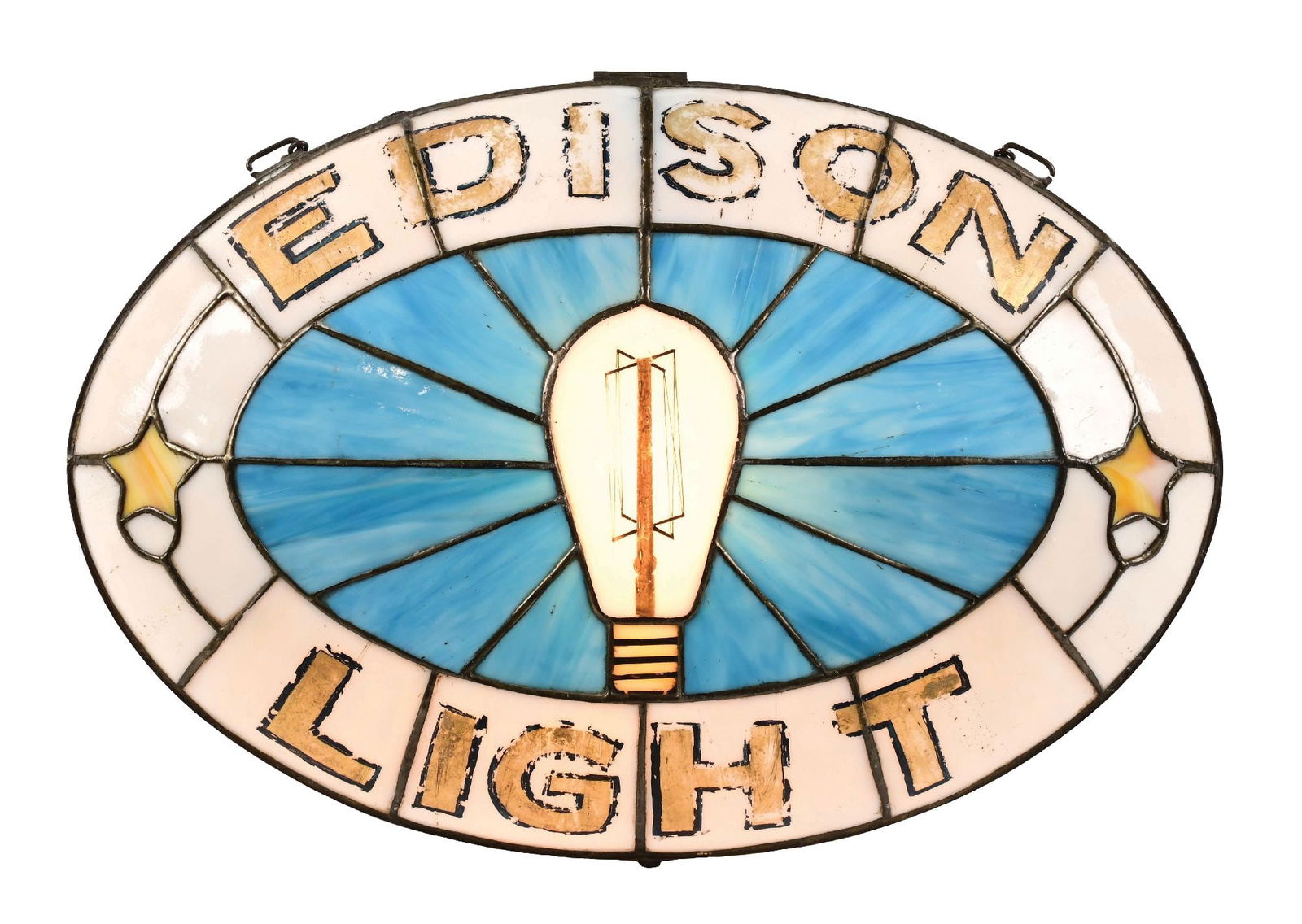 EDISON LIGHT BULB STAINED GLASS