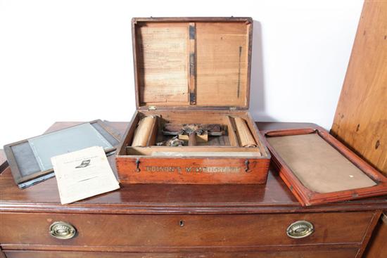 EDISON MIMEOGRAPH MACHINE. Oak case