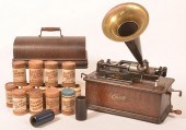 EDISON OAK CASE CYLINDER RECOR