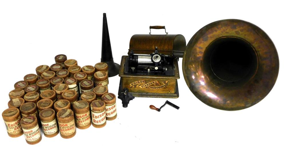 EDISON PHONOGRAPH, EARLY 19TH C.,