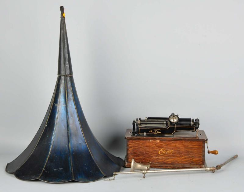 Edison Phonograph with Black