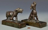 EDITH PARSONS PAIR BRONZE TERR