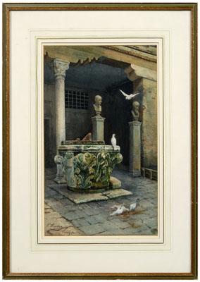 Edith Pradez watercolor (Swiss,