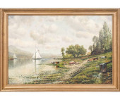 EDMUND DARCH LEWIS OIL ON CANV