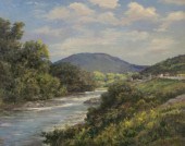 EDMUND OSTHAUS OIL ON CANVASED