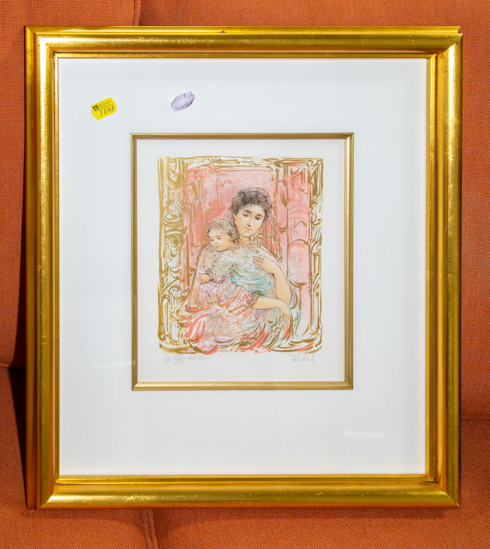 EDNA HIBEL SIGNED ARTWORK .