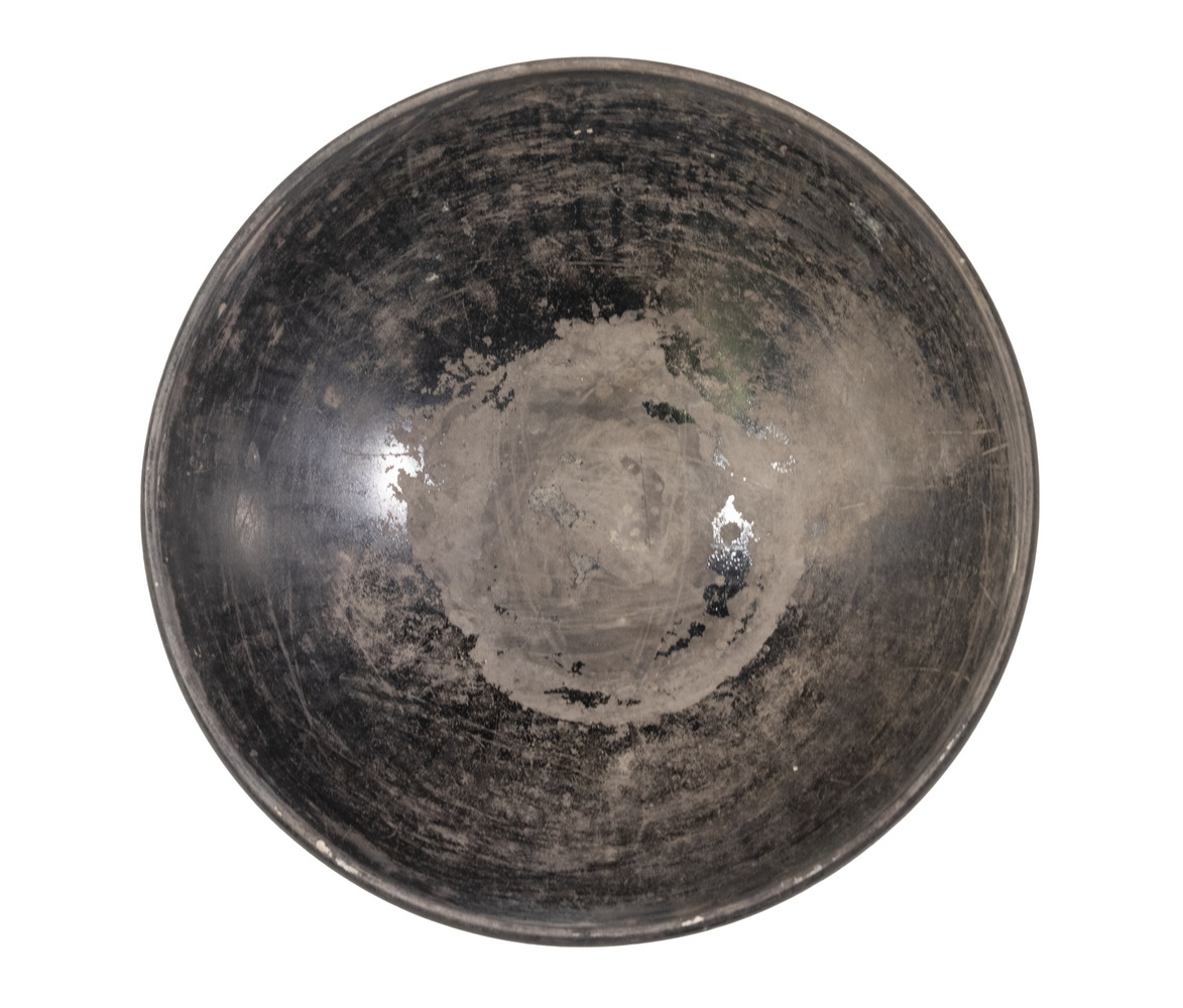 EDO PERIOD BLACK CLAY BOWL 17th