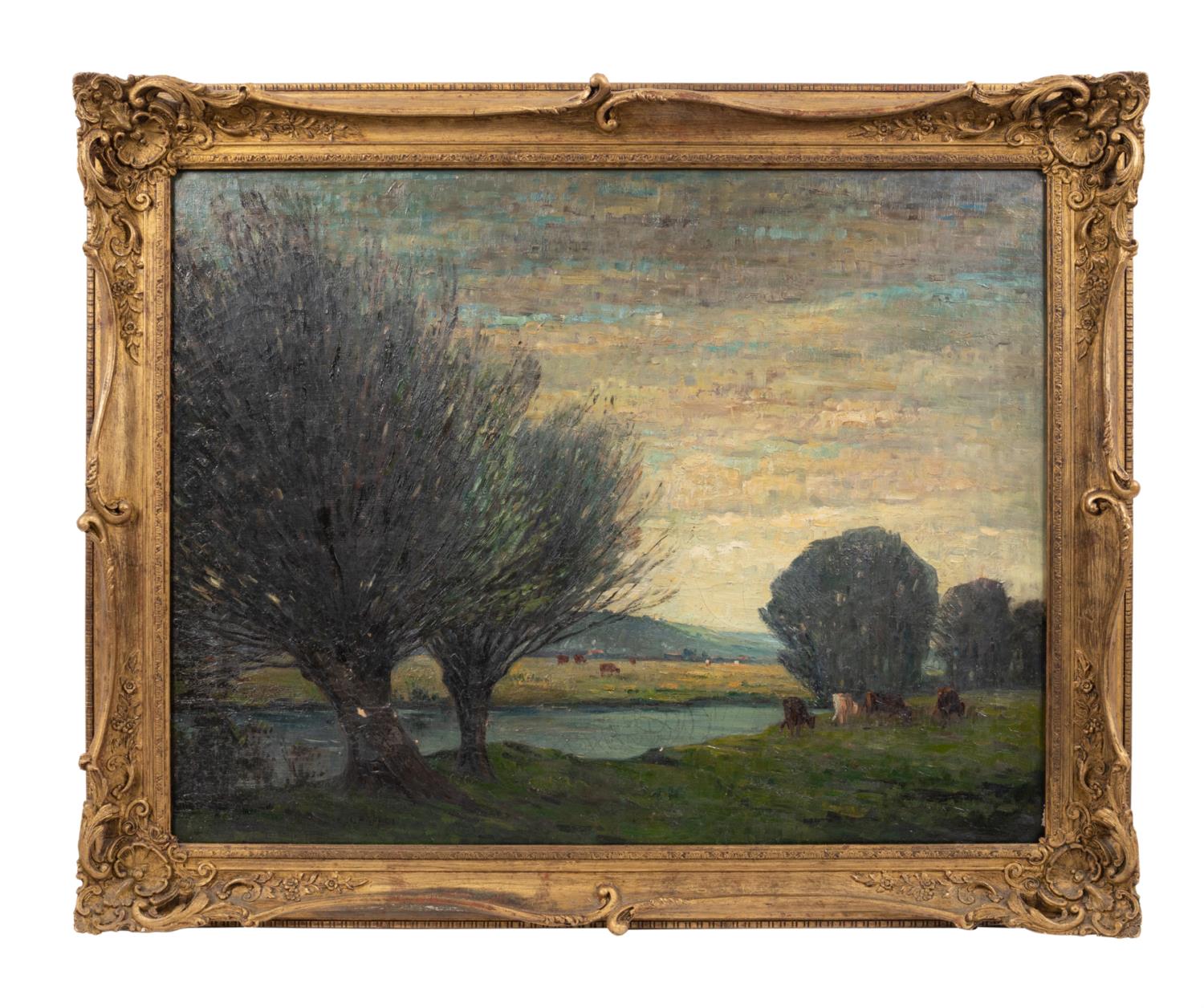 EDOUARD CHAPPEL PASTORAL SCENE W/