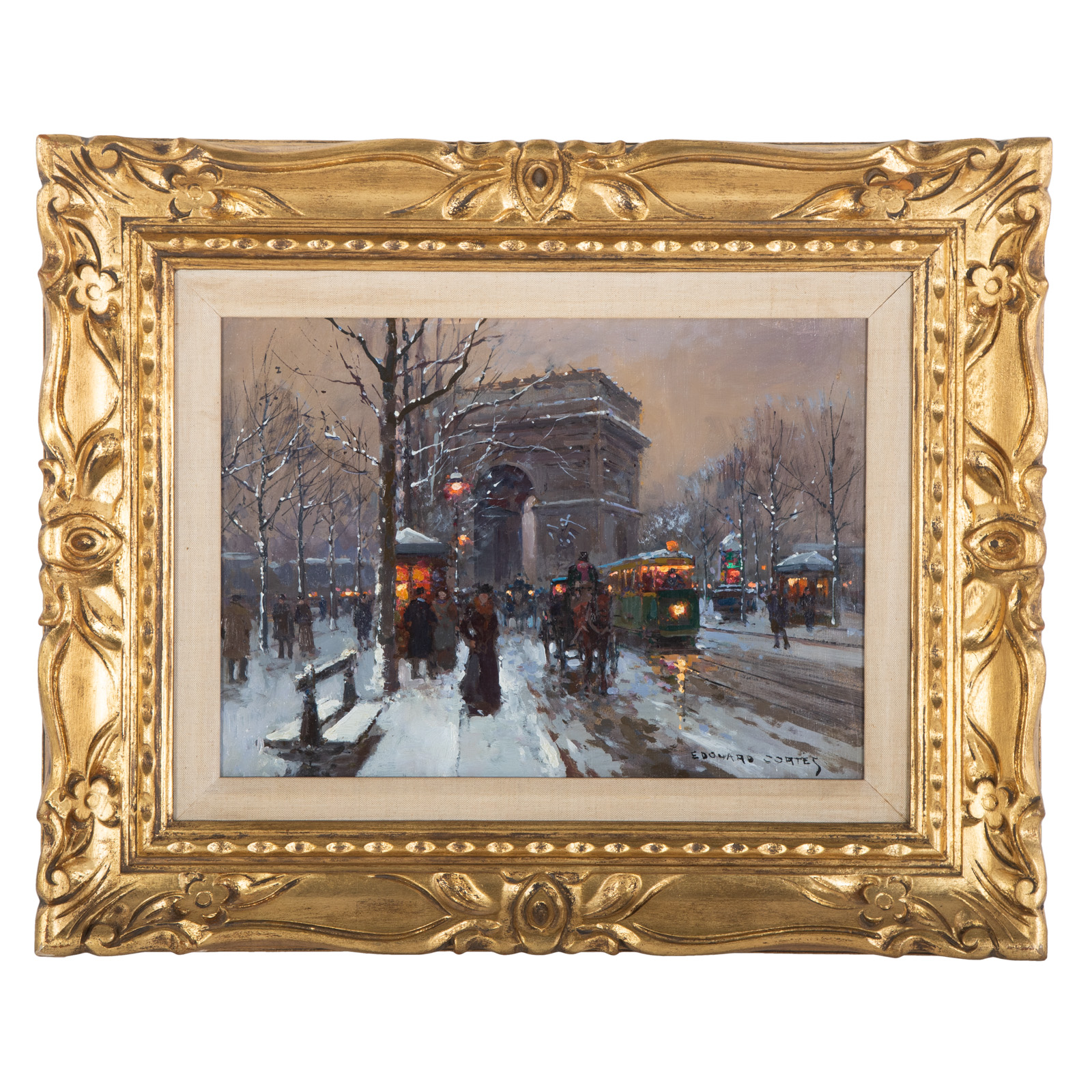EDOUARD CORTES. "SNOWY EVENING IN