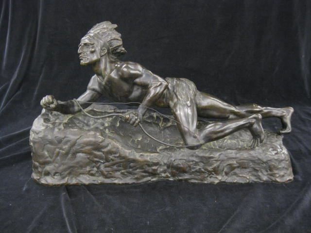 Edouard Drouot Bronze of Indian