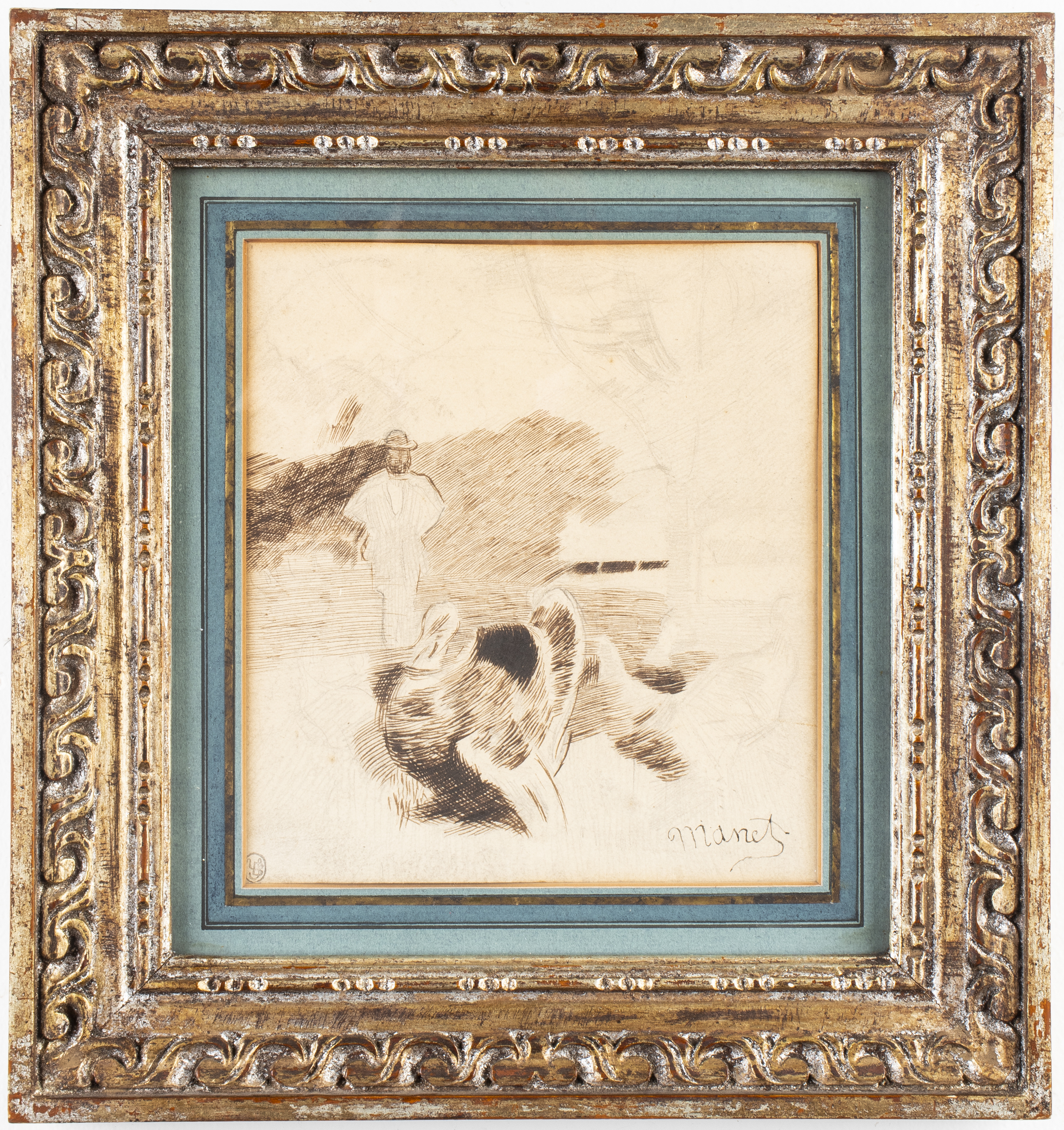 EDOUARD MANET INK AND PENCIL