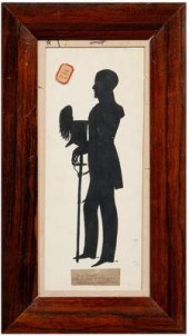 Edouart military silhouette, f