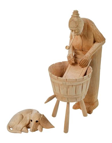 EDSEL MARTIN CARVED WOODEN