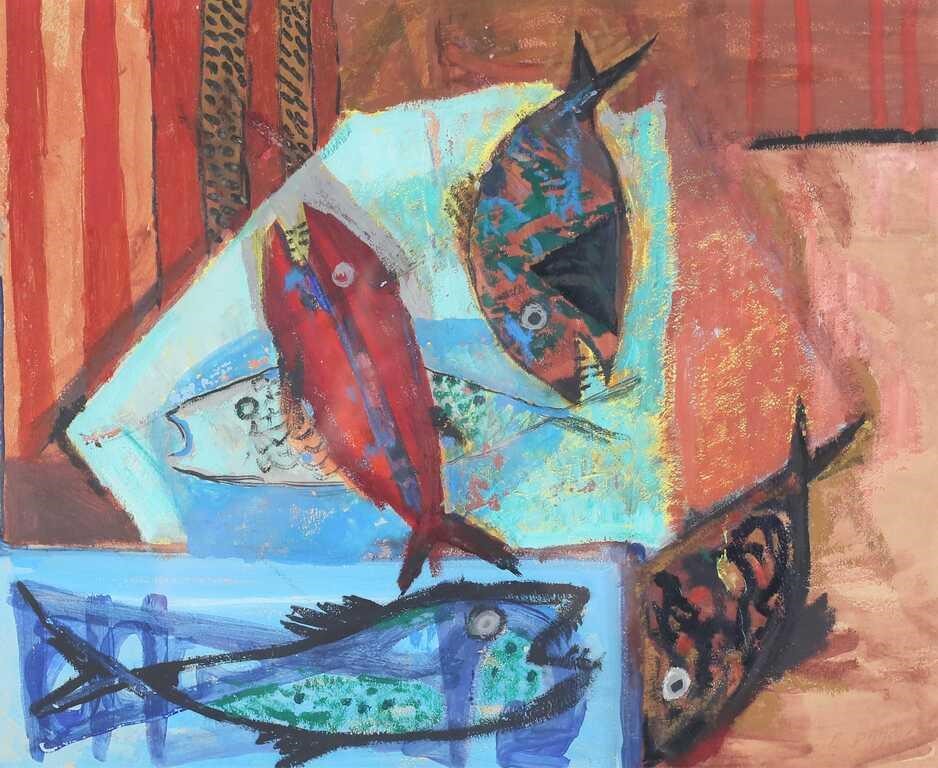 EDUARD RUGA GOUACHE ON PAPER