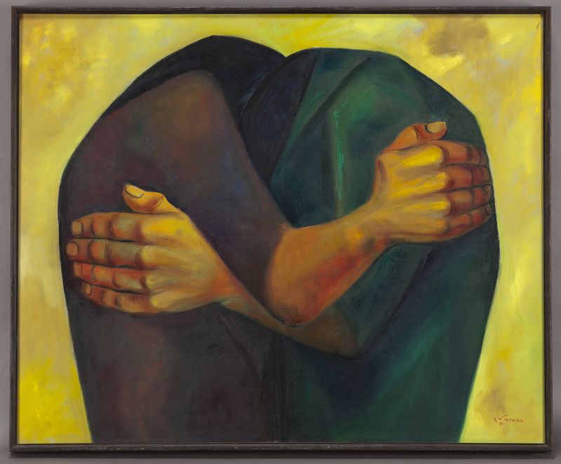 Eduardo Kingman ''Abrazo'' oil