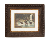 EDWARD BOREIN COWBOYS ON HORSE