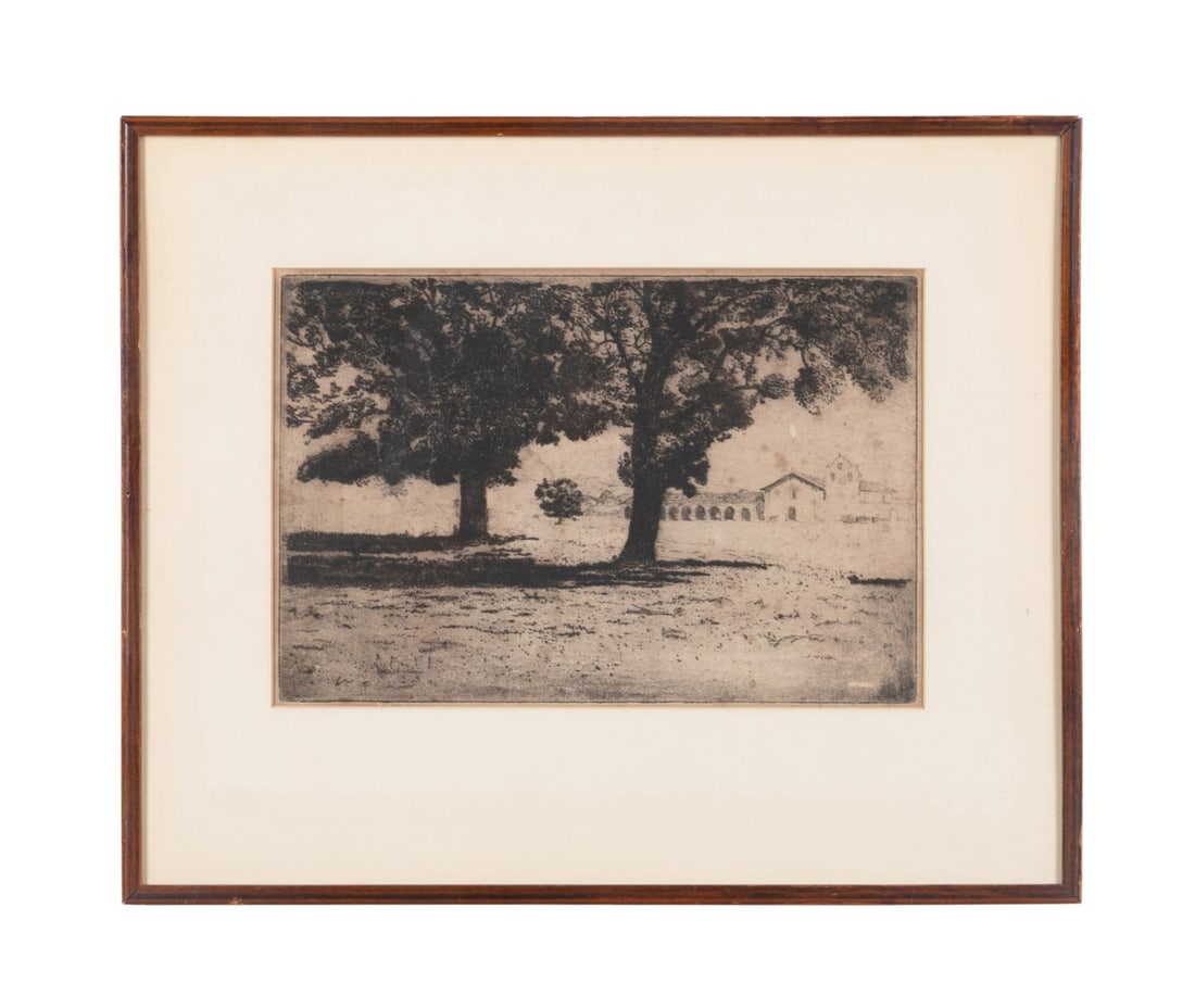 EDWARD BOREIN ETCHING, SANTA INES