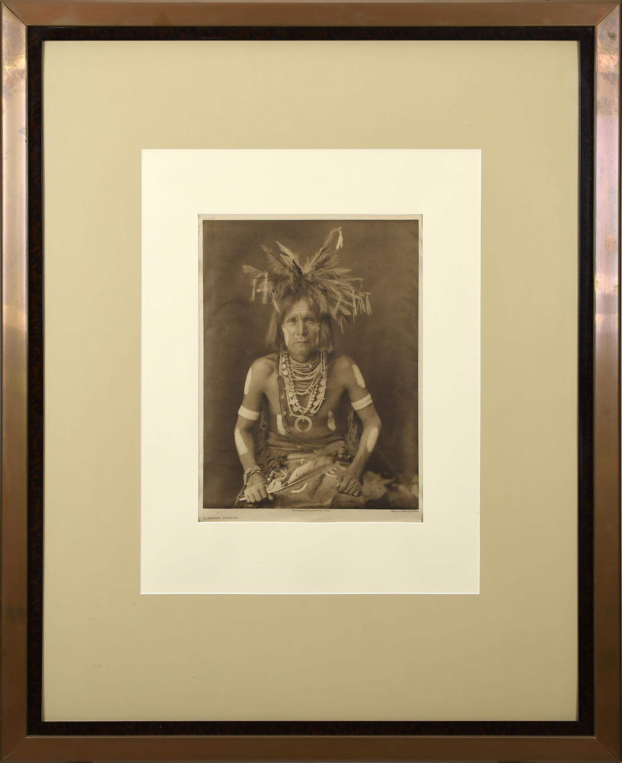 EDWARD CURTIS PHOTOGRAVURE, SNAKE