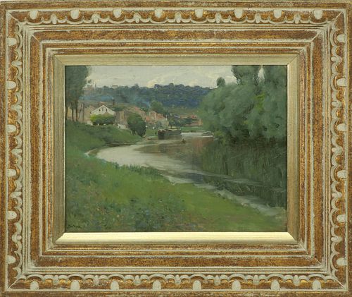 EDWARD DUFNER OIL ON BOARD "THE