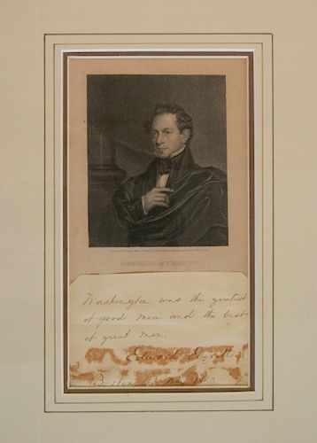 EDWARD EVERETT AUTOGRAPHEdward