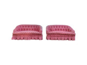 EDWARD FERRELL TUFTED SETTEES,
