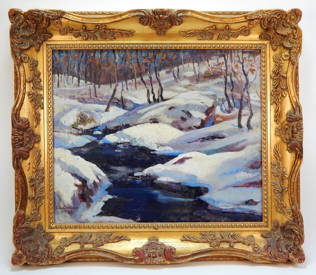 EDWARD GOLDMAN WINTER LANDSCAPE