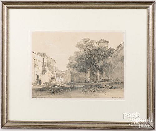 EDWARD LEAR, LITHOGRAPH OF VIA