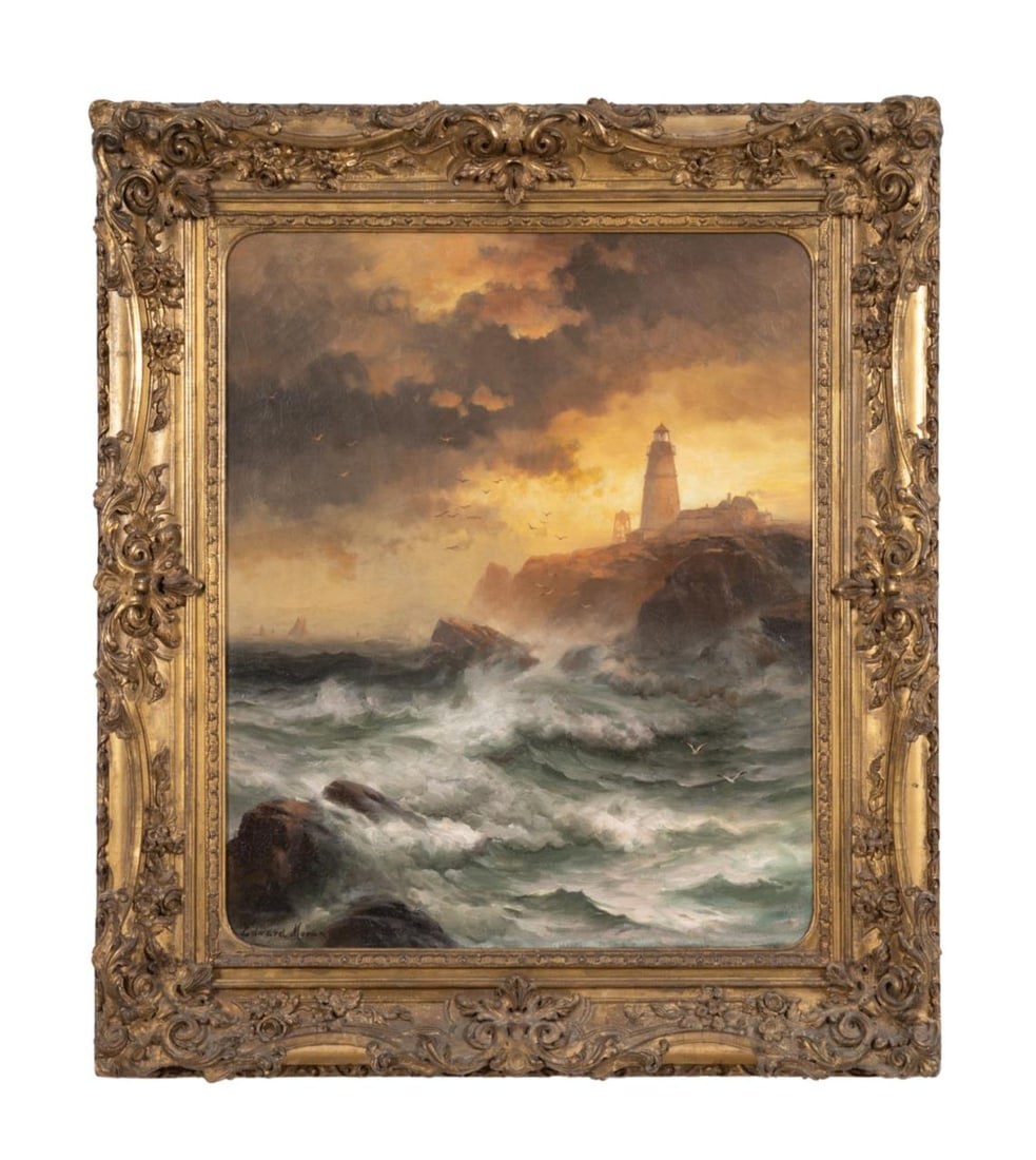 EDWARD MORAN 'CAPE ELIZABETH LIGHT'