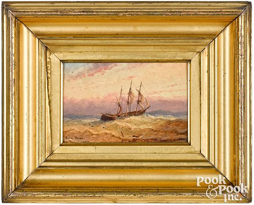 EDWARD MORAN OIL ON PANEL