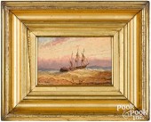 EDWARD MORAN OIL ON PANEL SEAS