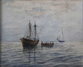 EDWARD R. SISSON WATERCOLOR ON