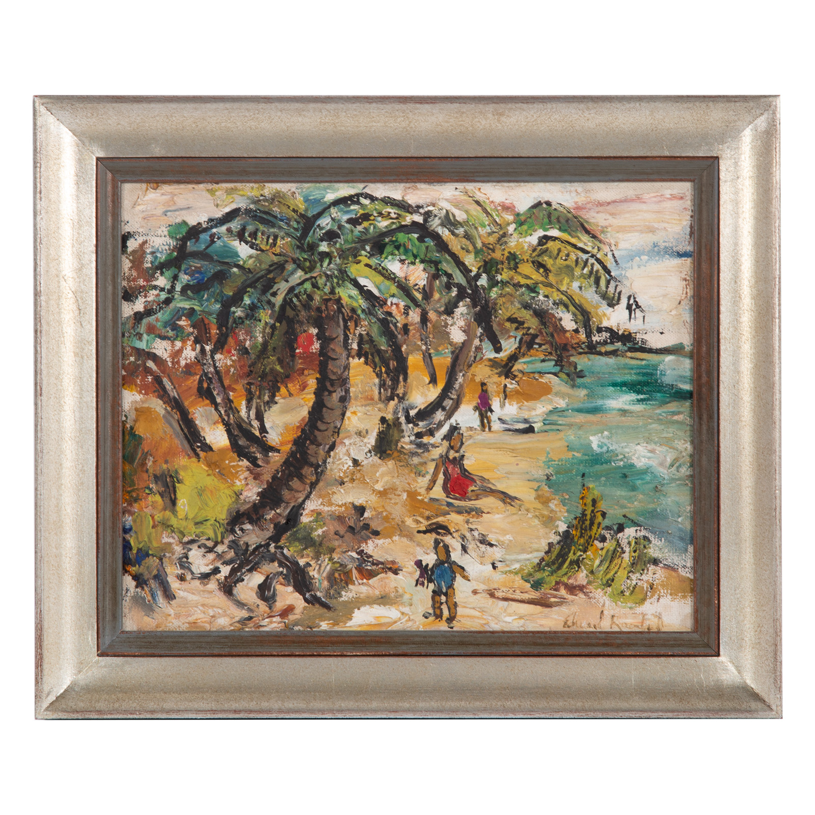 EDWARD ROSENFELD. BEACH SCENE,