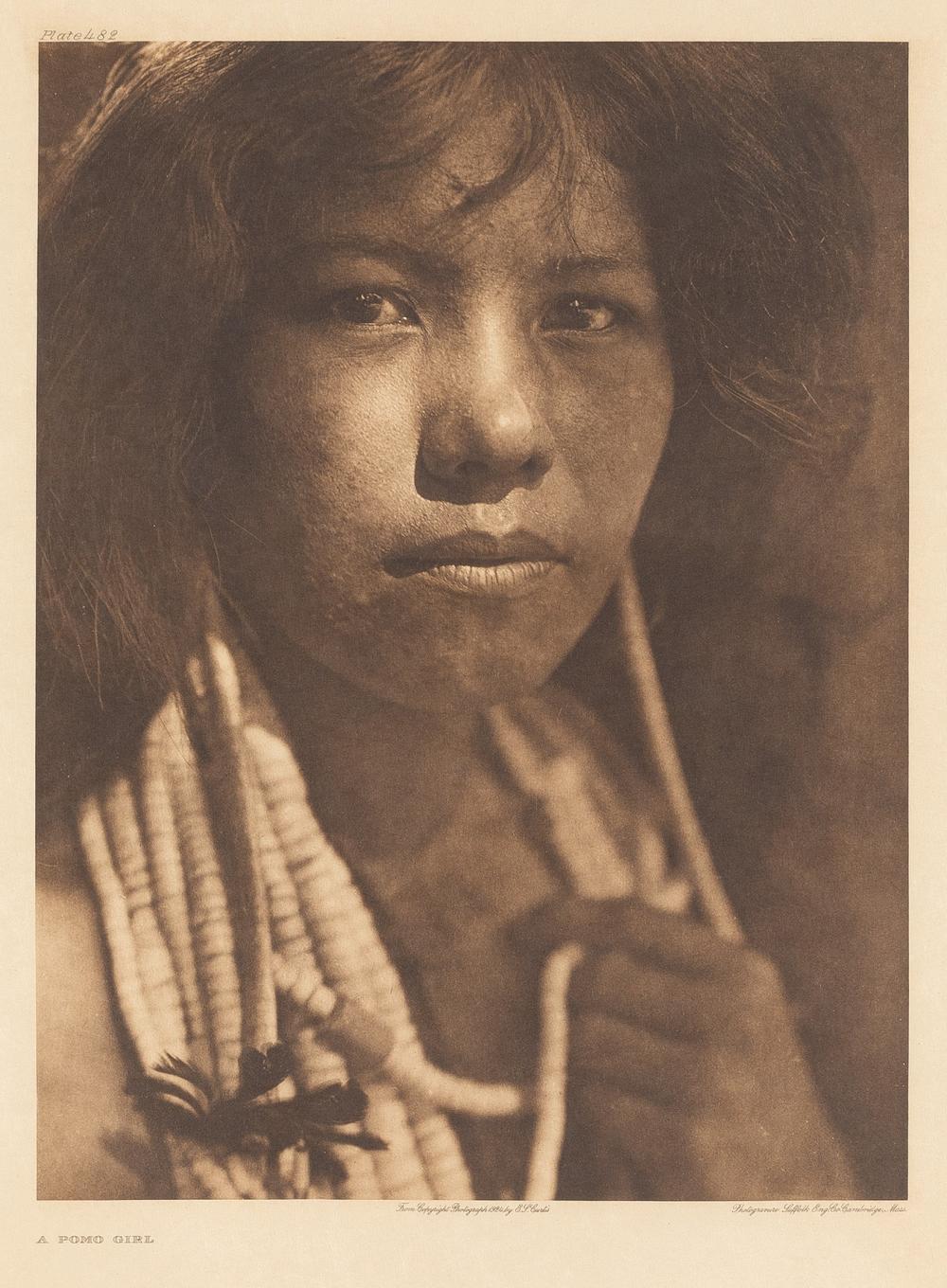 EDWARD S. CURTIS, A POMO GIRL,