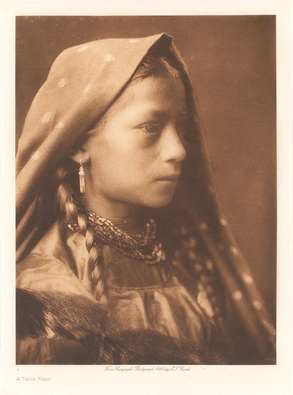 EDWARD S. CURTIS, A TAOS MAID,