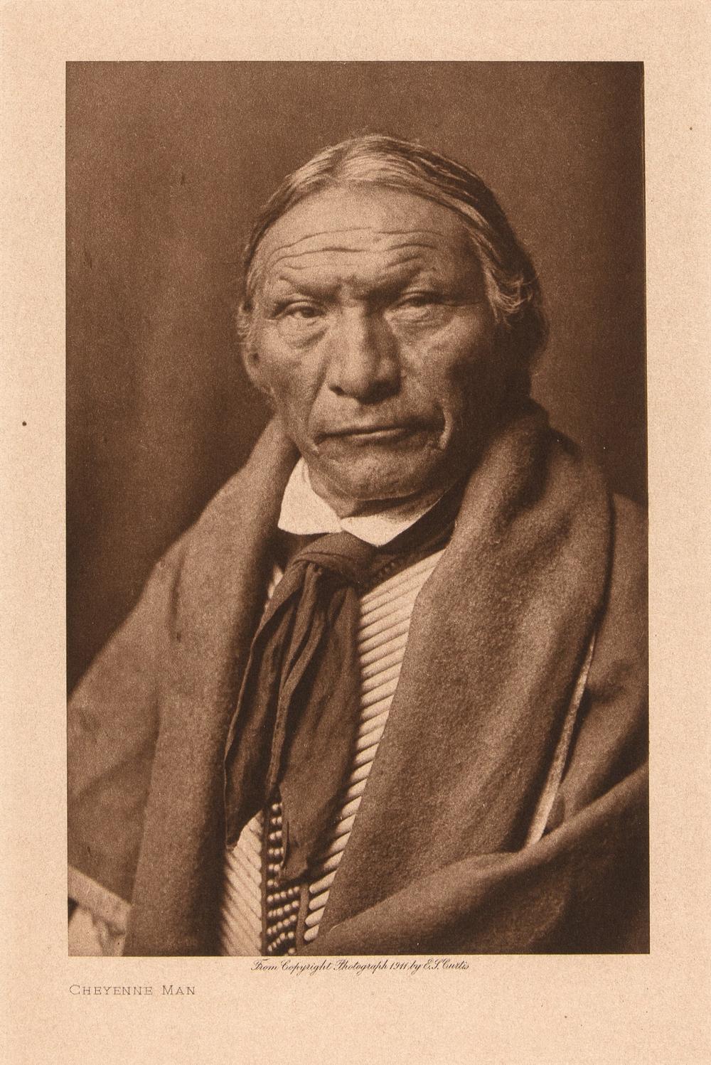 EDWARD S. CURTIS, CHEYENNE MAN,