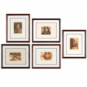 EDWARD S. CURTIS, GROUP OF FIV
