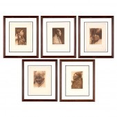 EDWARD S. CURTIS, GROUP OF FIV