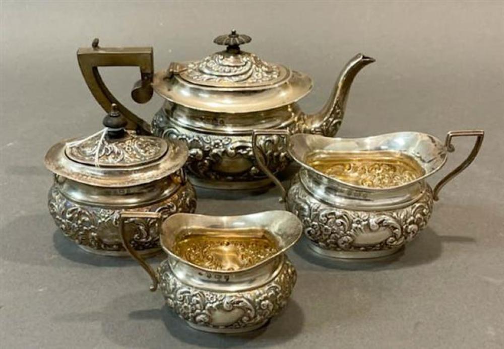 EDWARD VII REPOUSSE SILVER FOUR