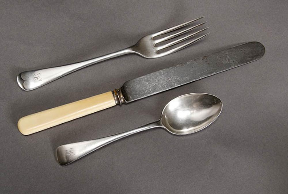EDWARD VII SILVER FLAT TABLE