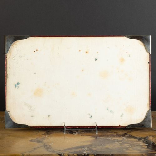 EDWARD VII SILVER MOUNTED DESK