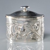 EDWARD VII SILVER OVAL TEA CAD