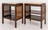 EDWARD WORMLEY CANED  LAMP TAB