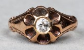 EDWARDIAN 10K ROSE GOLD DIAMON
