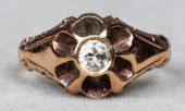 EDWARDIAN 10K ROSE GOLD DIAMON