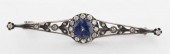 EDWARDIAN 14K DIAMOND & SAPPHI