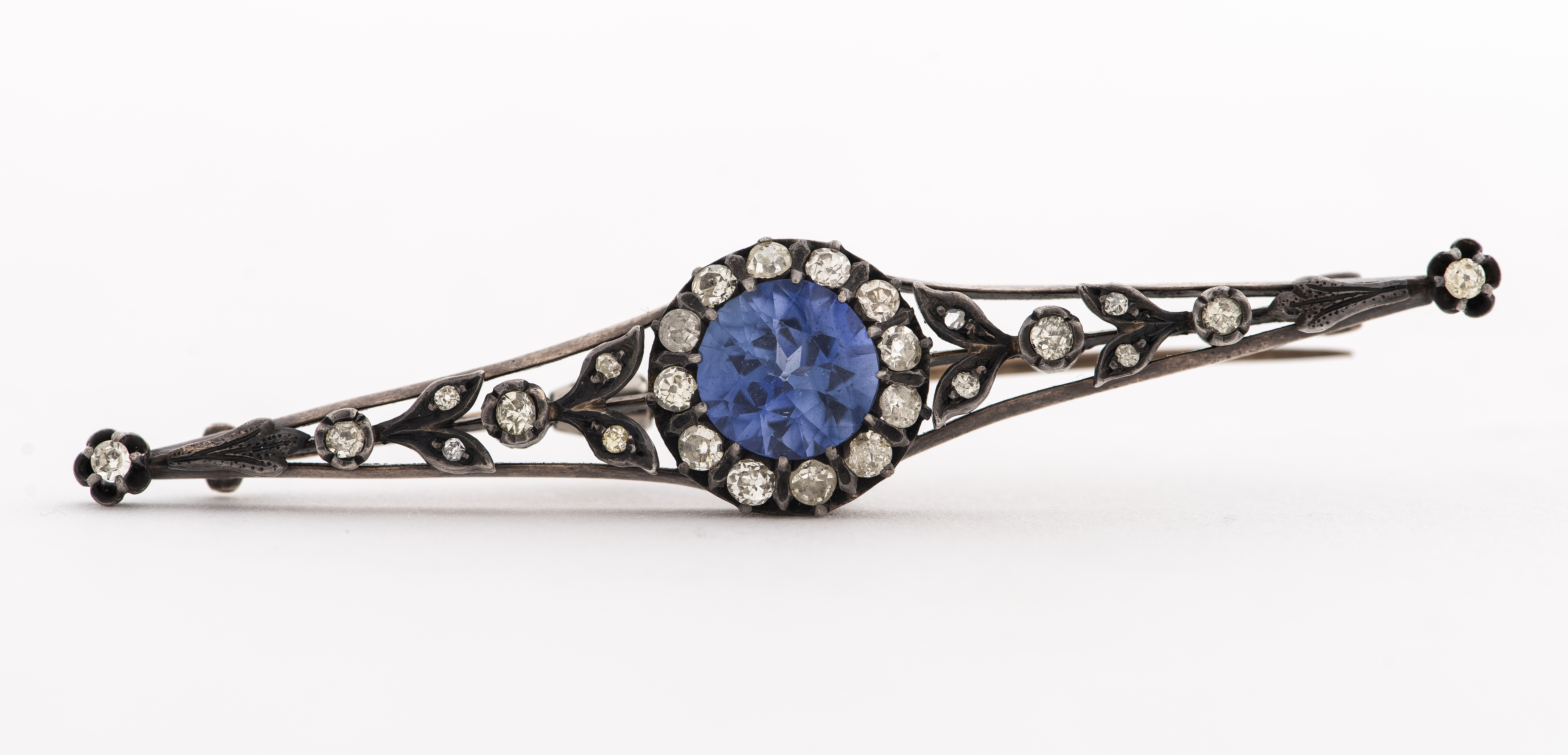EDWARDIAN 14K DIAMOND & SYNTHETIC